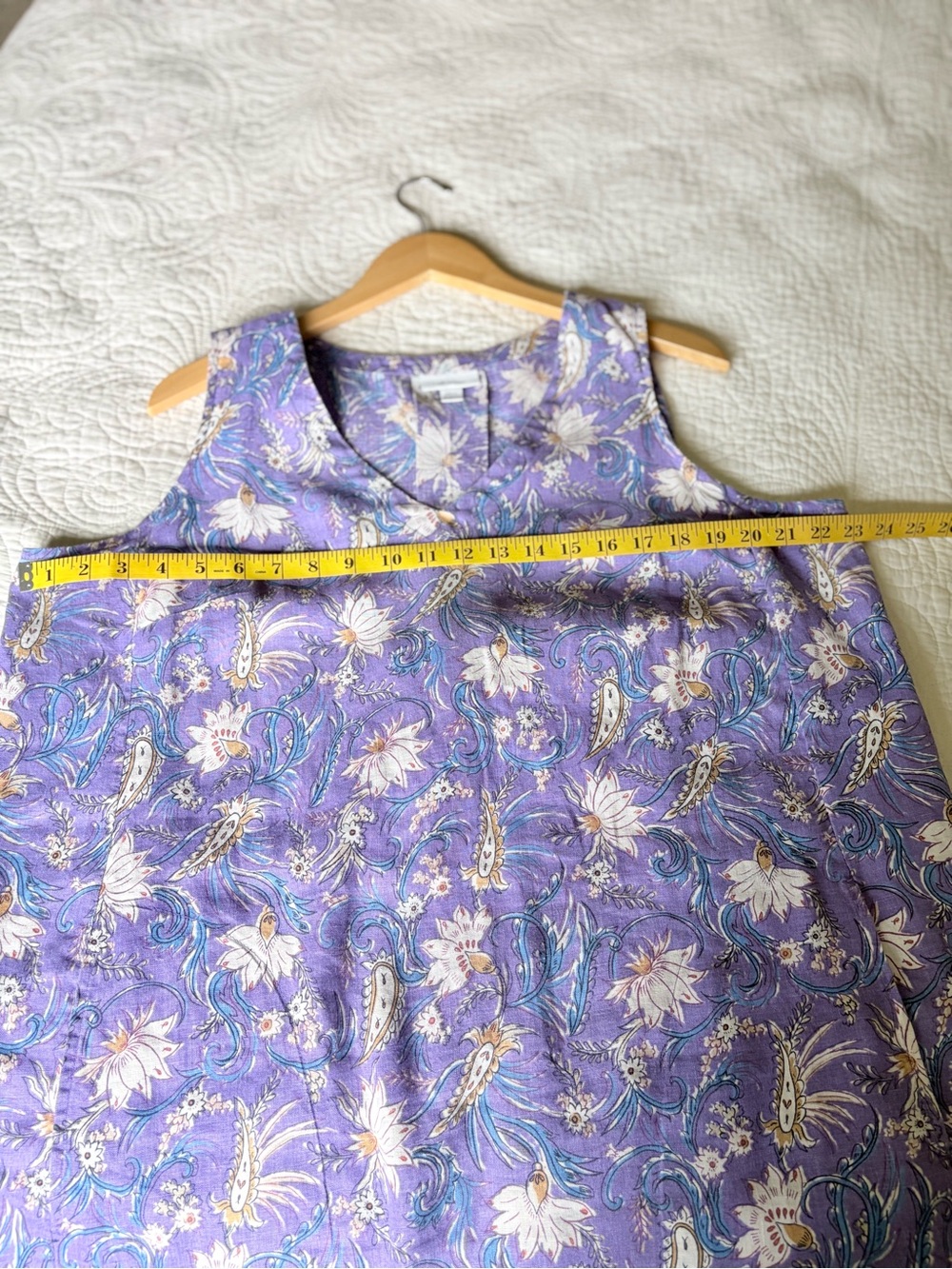 JJill Love Linen Purple Print Sleeveless Dress - Picture 5 of 8